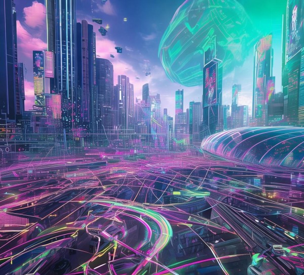 科技动态场景图,未来世界的视觉语言