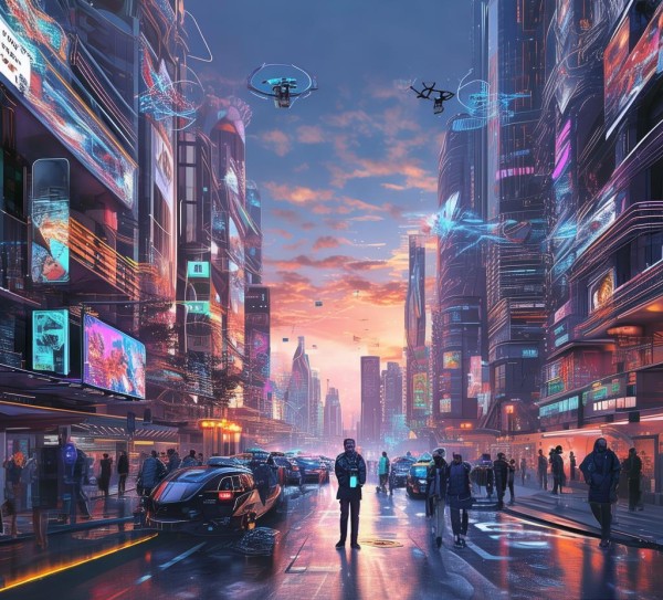 科技动态横屏壁纸,未来生活新图景