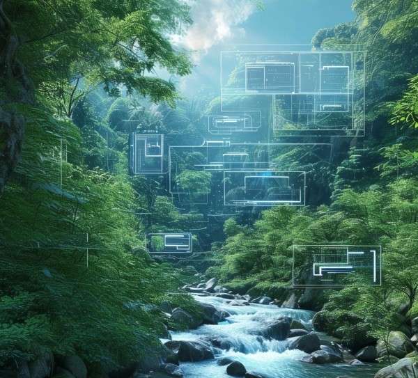 科技与自然融合,高科技动态壁纸奇观