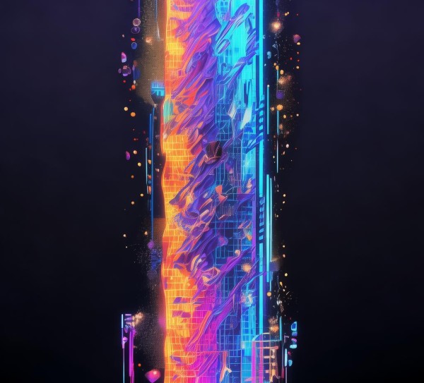 竖版科技动态,科技与艺术完美融合,边框素材设计