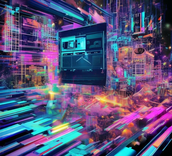PS科技动态海报，视觉与技术的完美结合