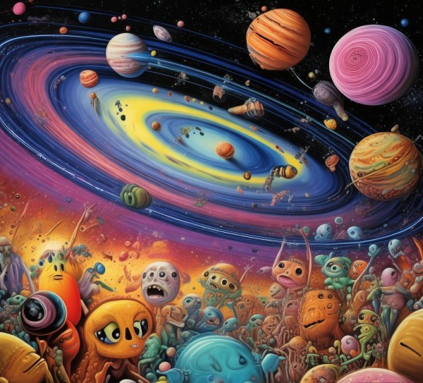 太阳系中的生命，航天科技动态表情包动图