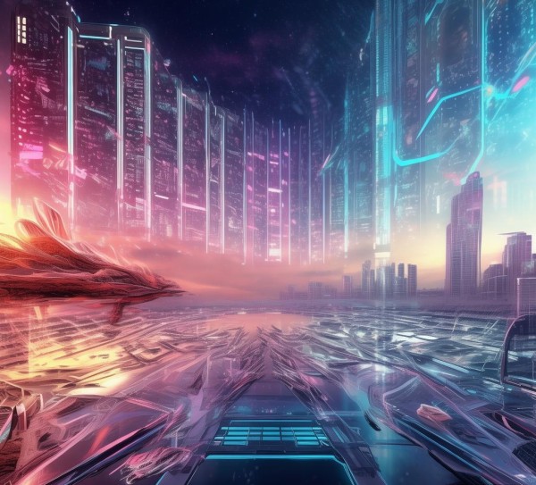科技未来背景图,从数字技术到更远的未来