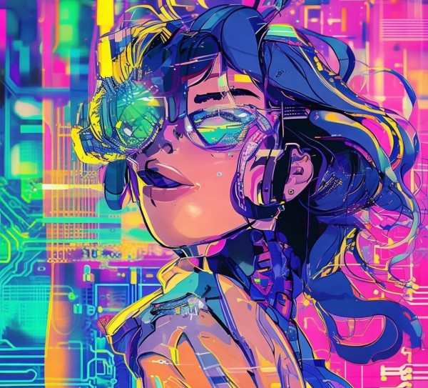 女生漫画科技动态壁纸,科技与艺术的完美融合
