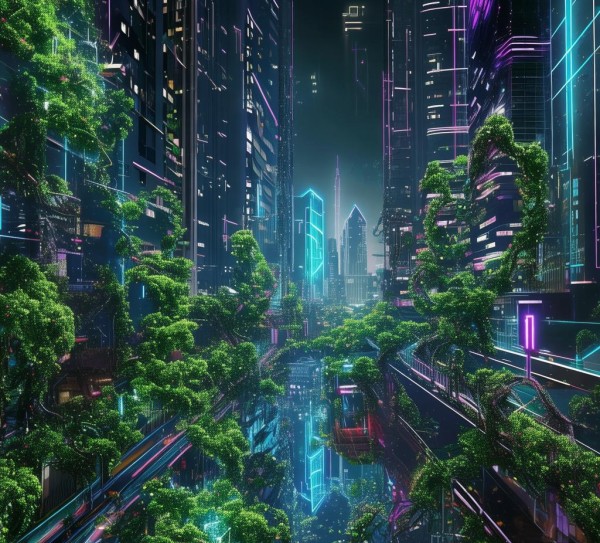科技与自然的完美融合,黑色动态壁纸的艺术解析 科技与自然的完美融合,黑色动态壁纸的艺术解析