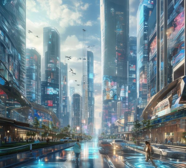 科技背景未来生活新图景视频,科技与未来生活完美融合