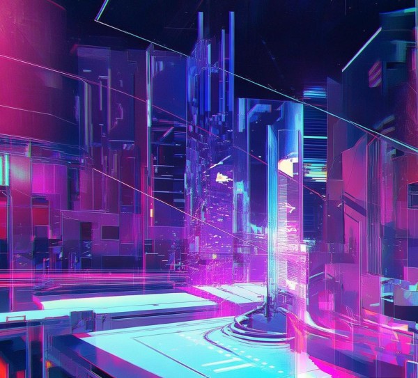 科技与艺术的碰撞，简笔画未来之光