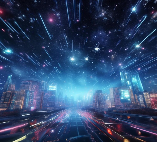 星空下的科技之光—星空高科技动态视频素材的无限可能