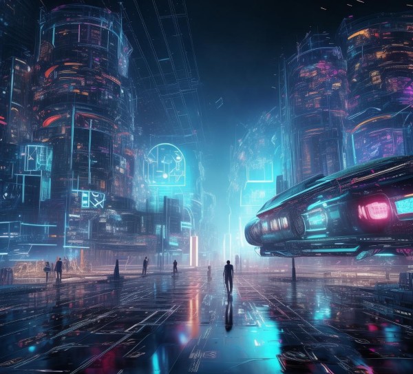 科技与未来，科技动态背景图