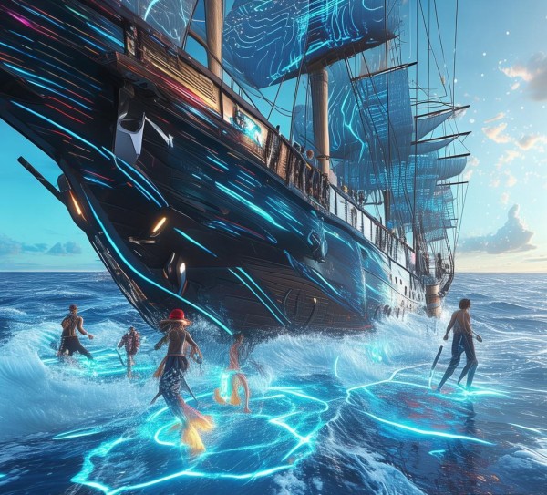 海贼王科技动态图高清版，未来科技与角色互动的融合