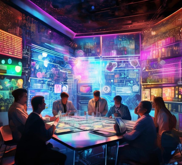 未来科技动态海报，展现挑战与机遇