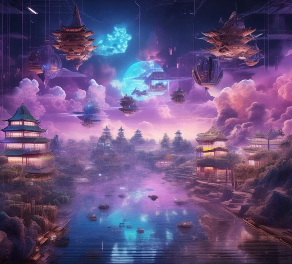 修仙科技动态壁纸，视觉盛宴，科技与美的完美结合