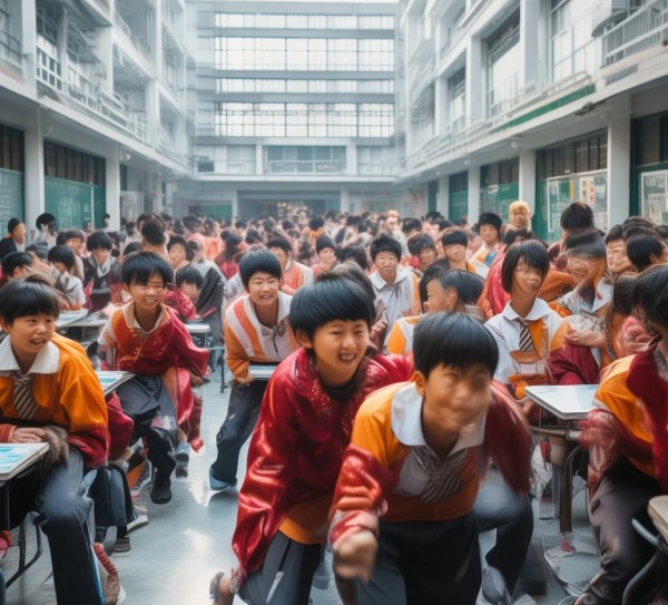 校园中的课间操与课堂，活力与学习