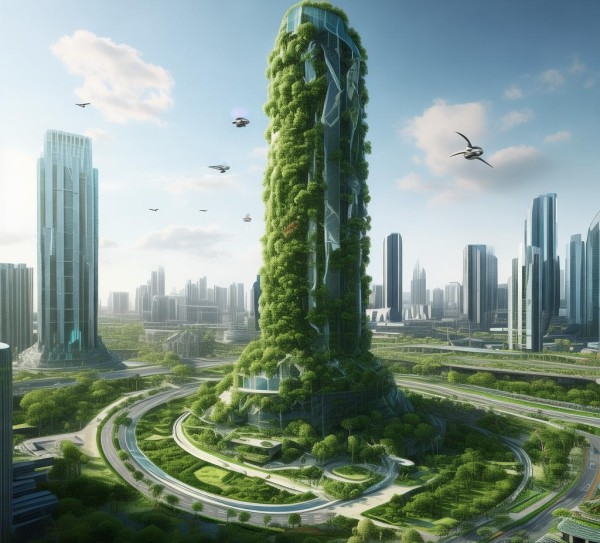 任丘青塔，数字时代的绿色 metropolis