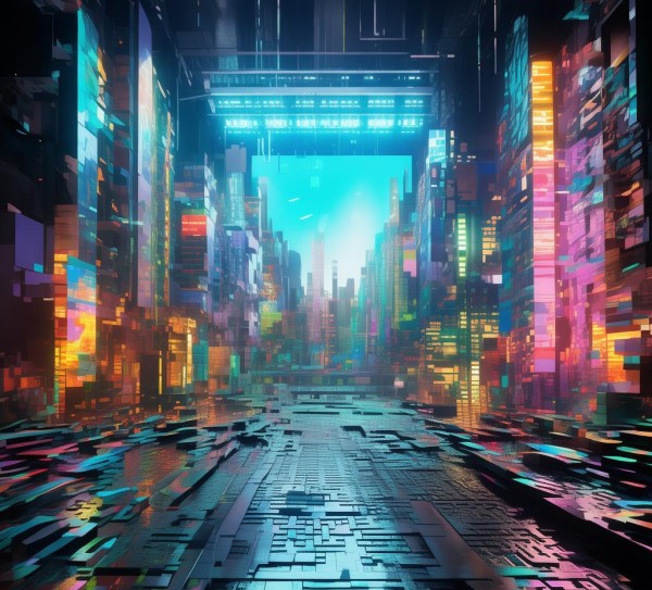 数字艺术背景画3D立体系列作品由塞尚科技背景画团队崛起