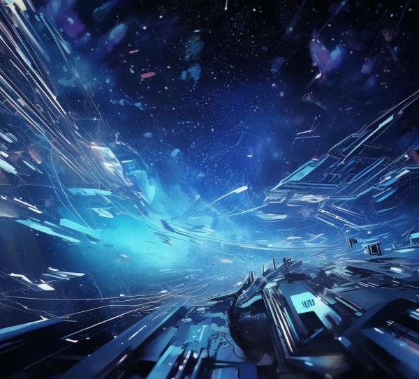 科技动态壁纸——满天星蓝色的科技艺术之美