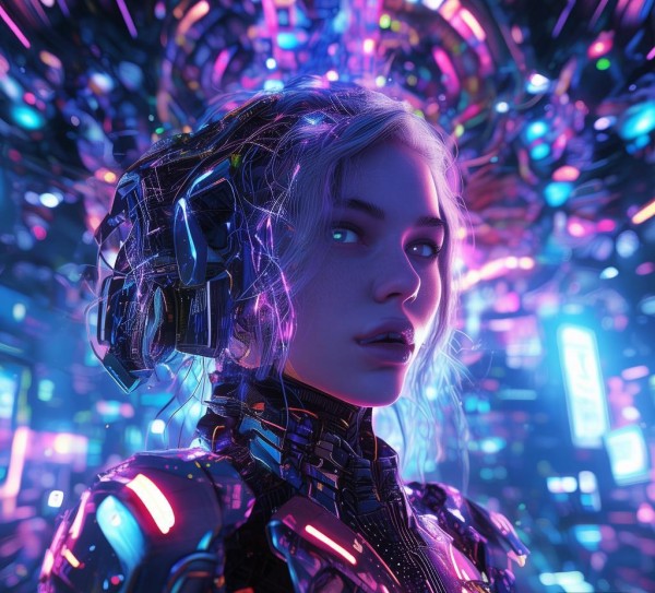 科技动态壁纸怪兽少女,视觉奇观的未来之光