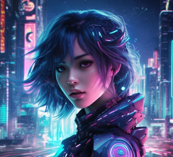 黑科技壁纸，动漫女孩时尚