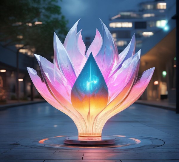 水泥高科技动态荷花灯，技术突破与未来发展