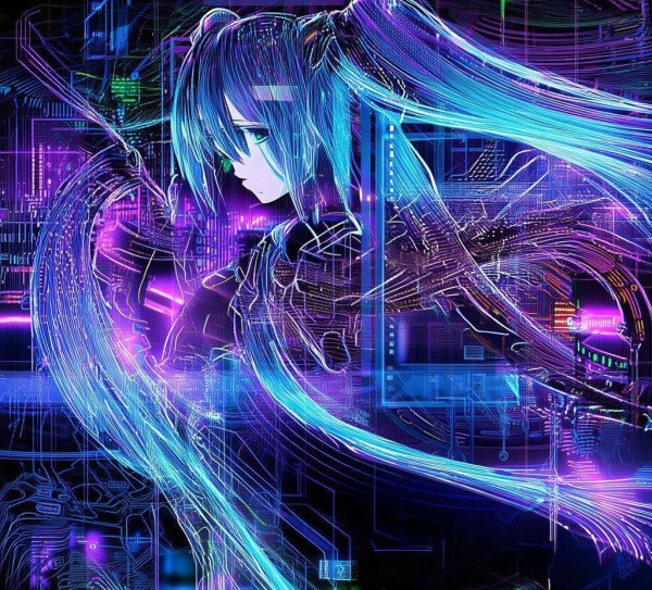 电脑初音科技动态壁纸 电脑初音科技动态壁纸