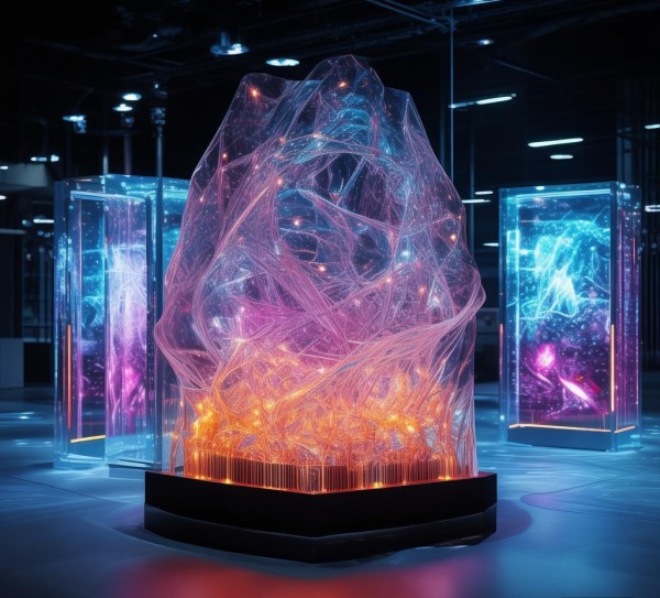 科技与艺术的炫酷融合,3D打印、荧光屏与艺术的完美结合