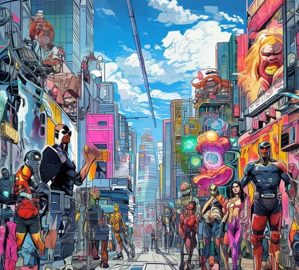 超级英雄日常图解，科技动态漫画中的超级日常