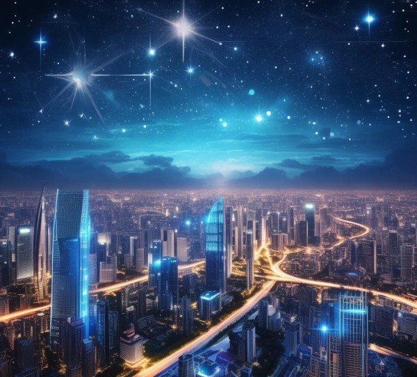 城市星空中景网联,广州与创新的未来 城市星空中景网联,广州与创新的未来